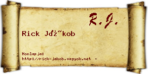 Rick Jákob névjegykártya